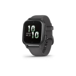 Garmin Venu® Sq 2, Slate Aluminum Bezel with Shadow Gray Case and Silicone Band